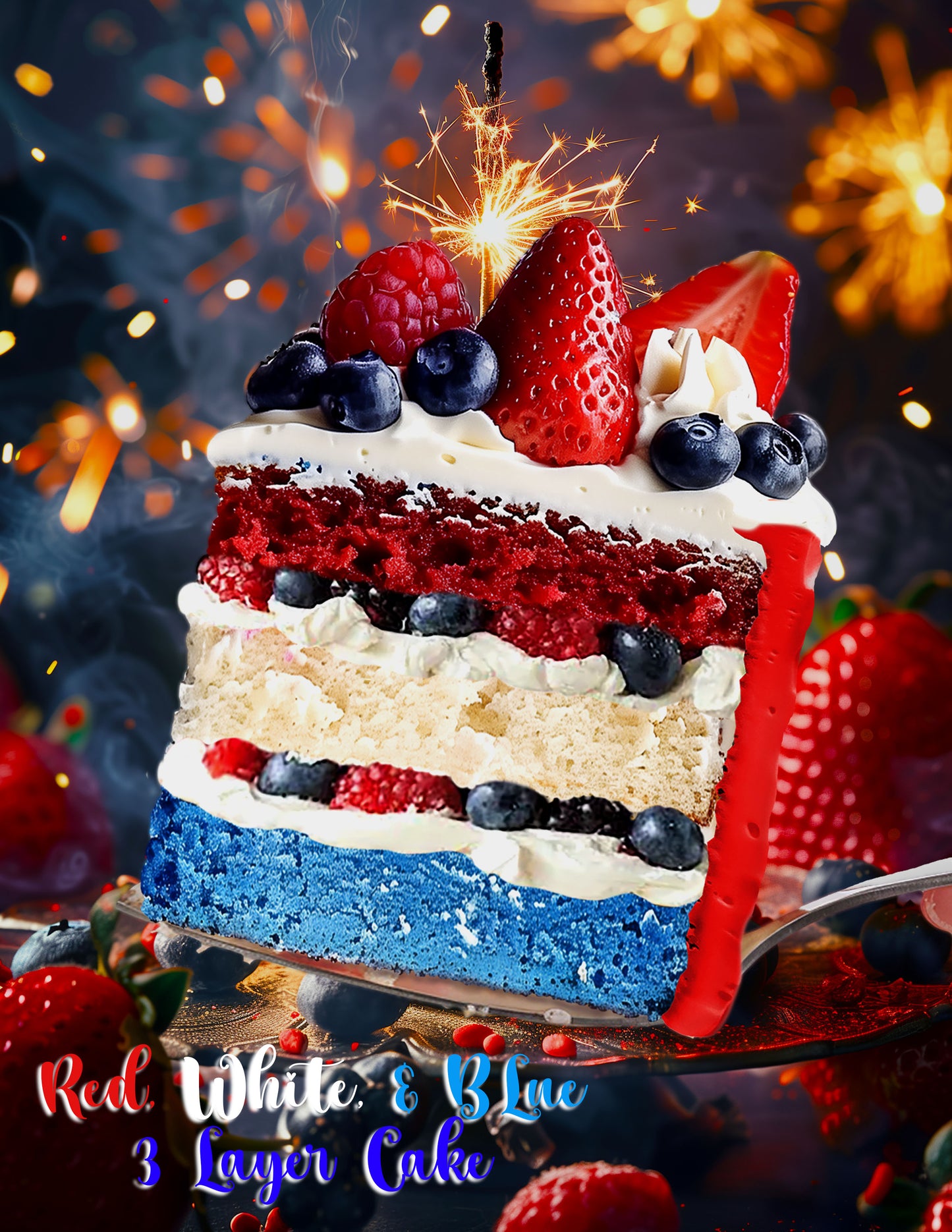 4th of July Patriotic Cake Art Bundle | Printable Cake Wraps, Sheet Cake Topper, Cupcake & Cookie Toppers