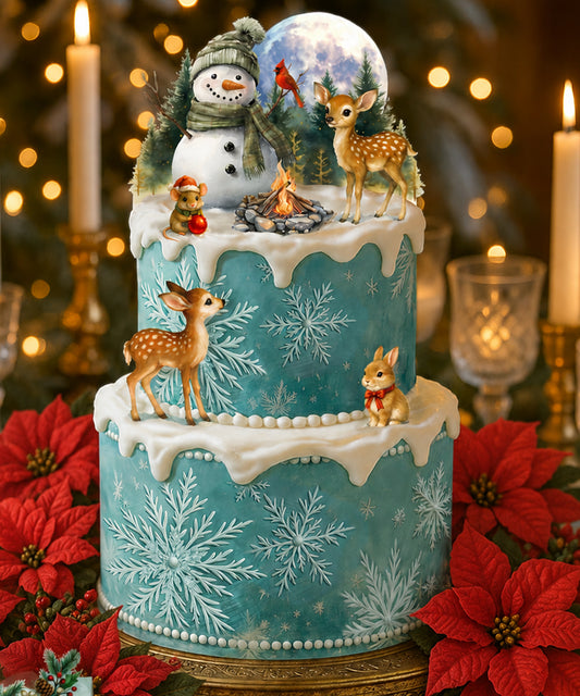 Frosty the Snowman Winter Wonderland Christmas Cake, Cookies and Cupcakes