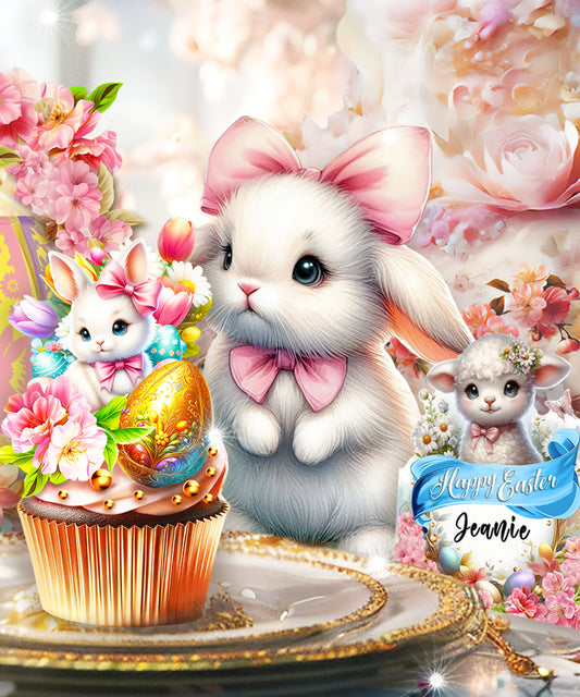 Easter Party Printables Bundle – Bunny Cupcake, Cookie Toppers, Cake Decorations, TableTop Lantern  & Spring Dessert Decor – Instant Download Easter Party Pack🐰🌸🌷