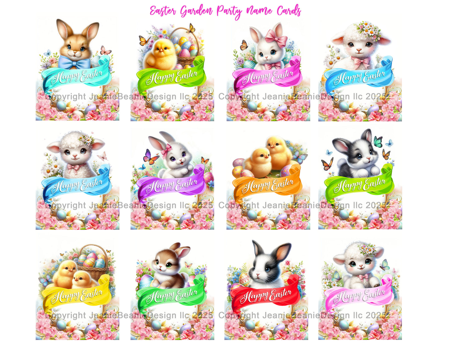 "Easter Garden Party Pack" — A Dreamy Printable Collection for Bakers, Hosts, and Magic-Makers! 🐇🌸