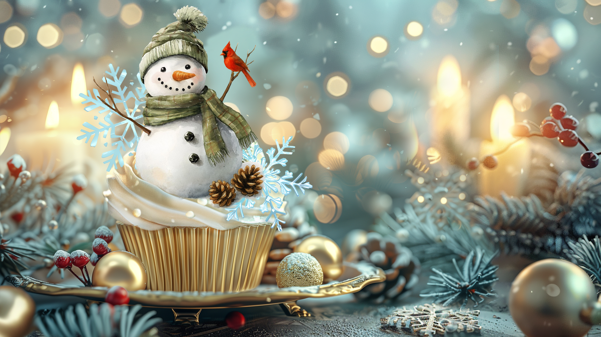 Frosty the Snowman Winter Wonderland Christmas Cake, Cookies and Cupcakes