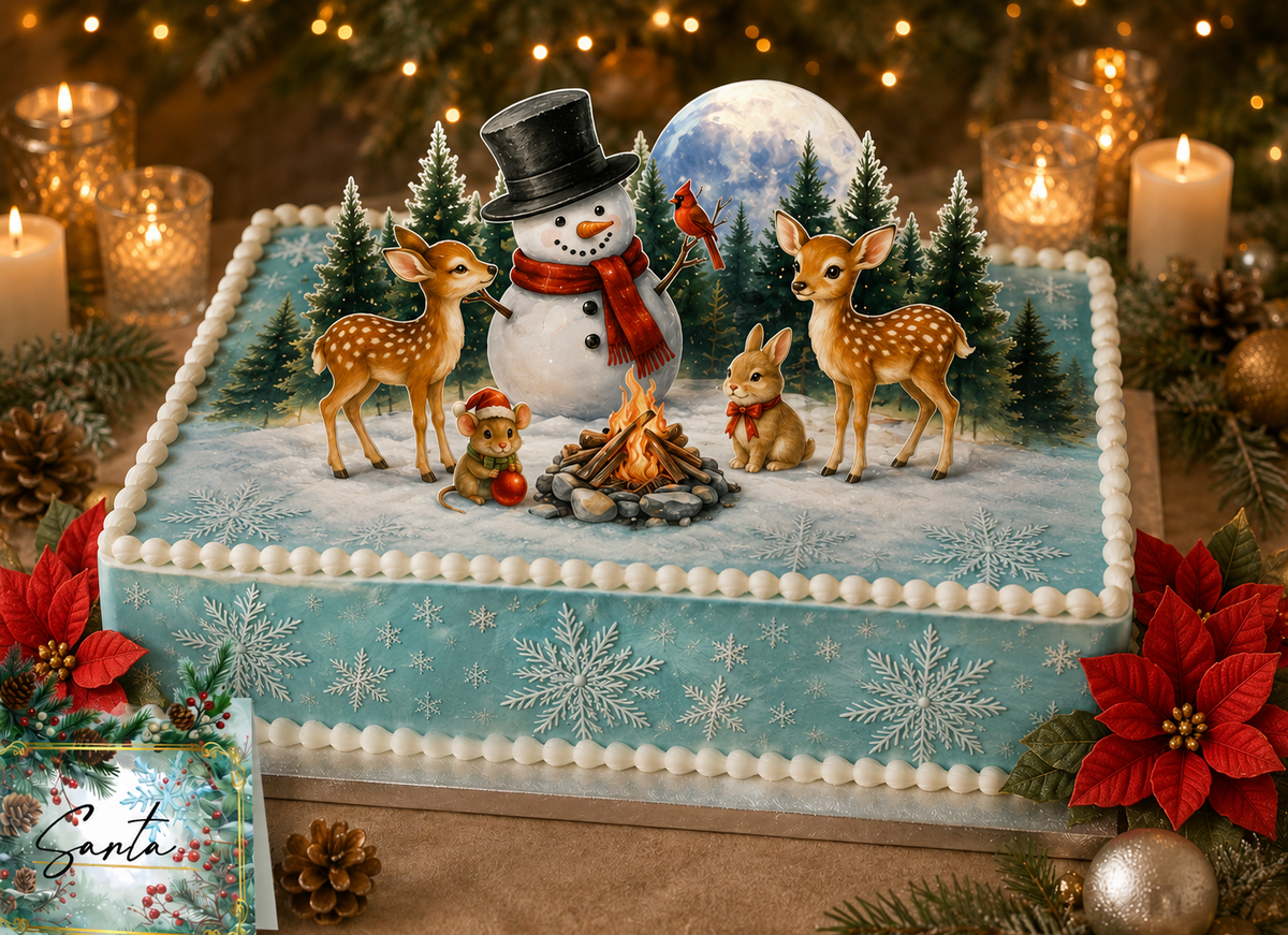 Frosty the Snowman Winter Wonderland Christmas Cake, Cookies and Cupcakes