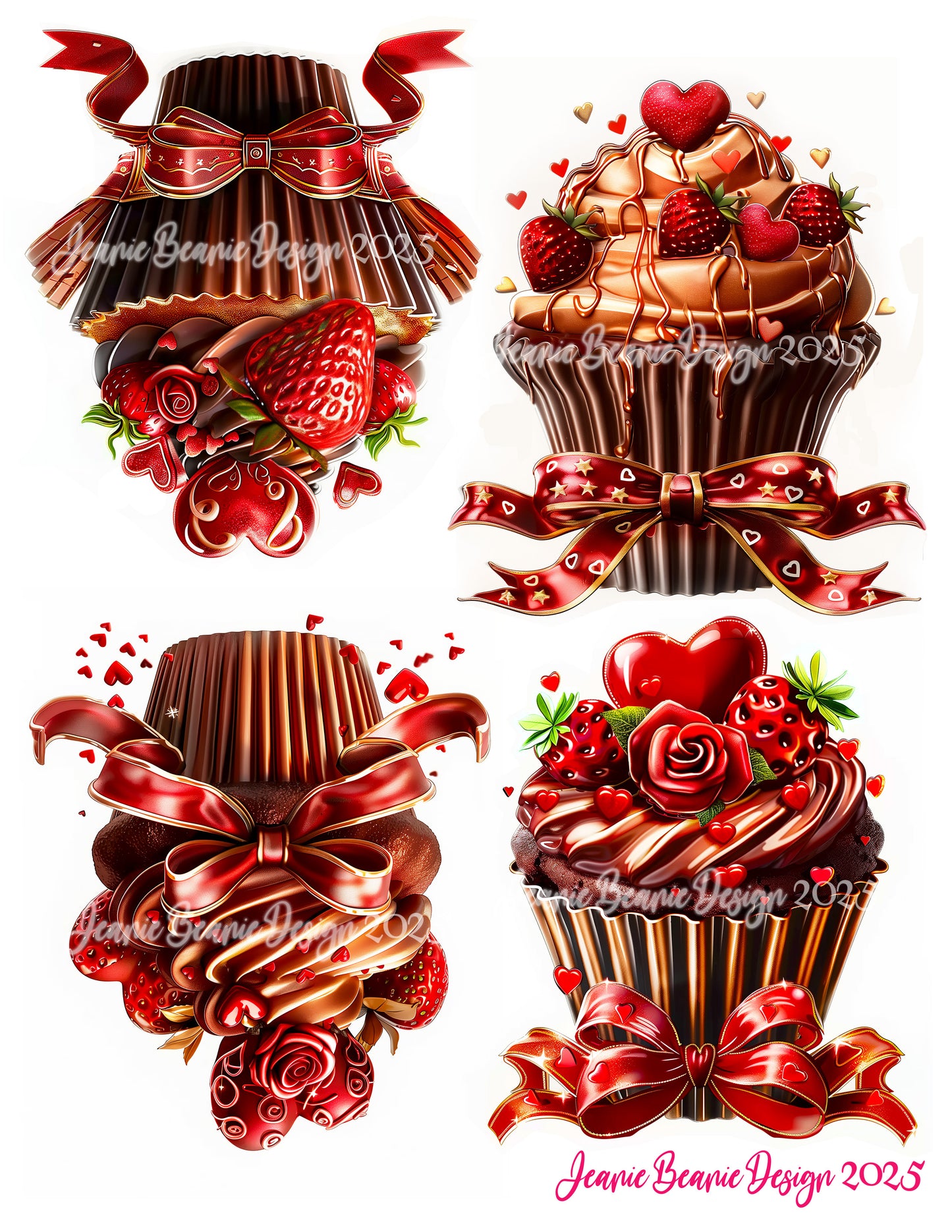 Valentine’s Cupcake Toppers -Create Magical Valentine’s Day desserts effortlessly with these whimsical, high-quality Edible Cup Cake toppers!