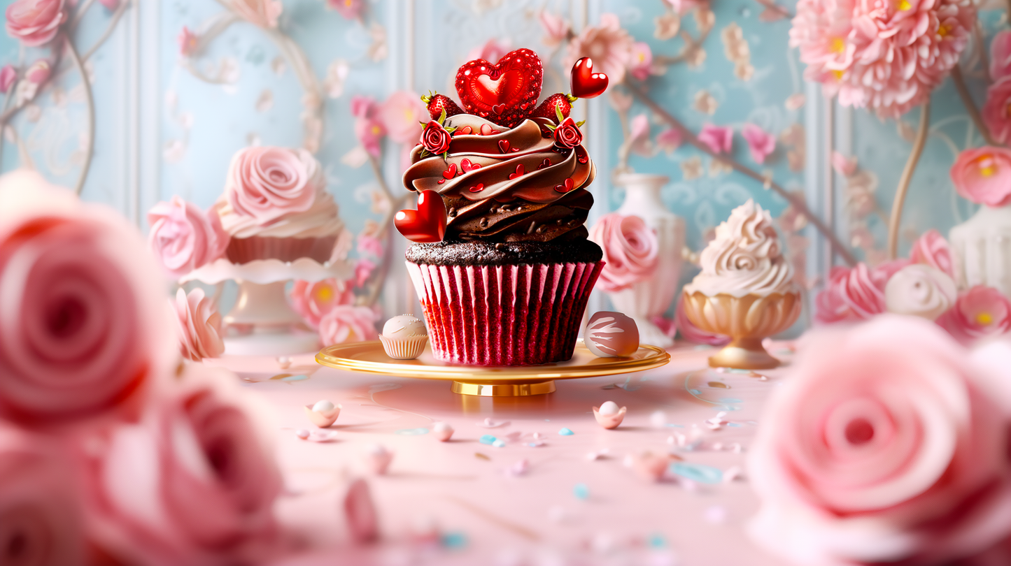 Valentine’s Cupcake Toppers -Create Magical Valentine’s Day desserts effortlessly with these whimsical, high-quality Edible Cup Cake toppers!