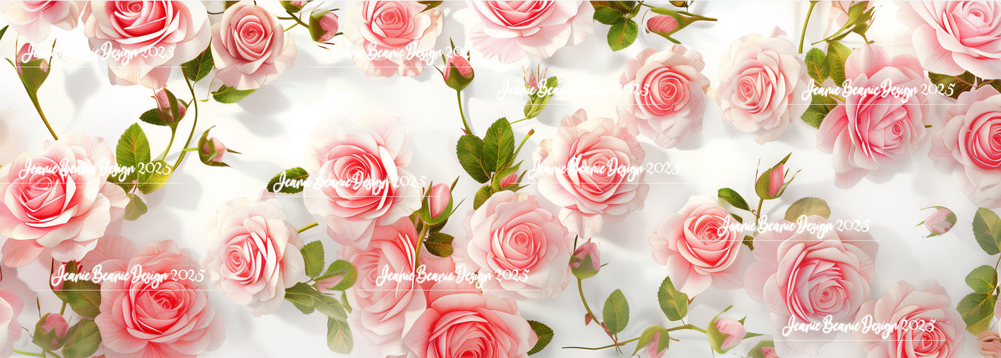 A Touch of Romance 🌸 Sweet Pink Roses Valentine's Bento Edible Cake Wrapper – Cake and Cookie Set 🌸