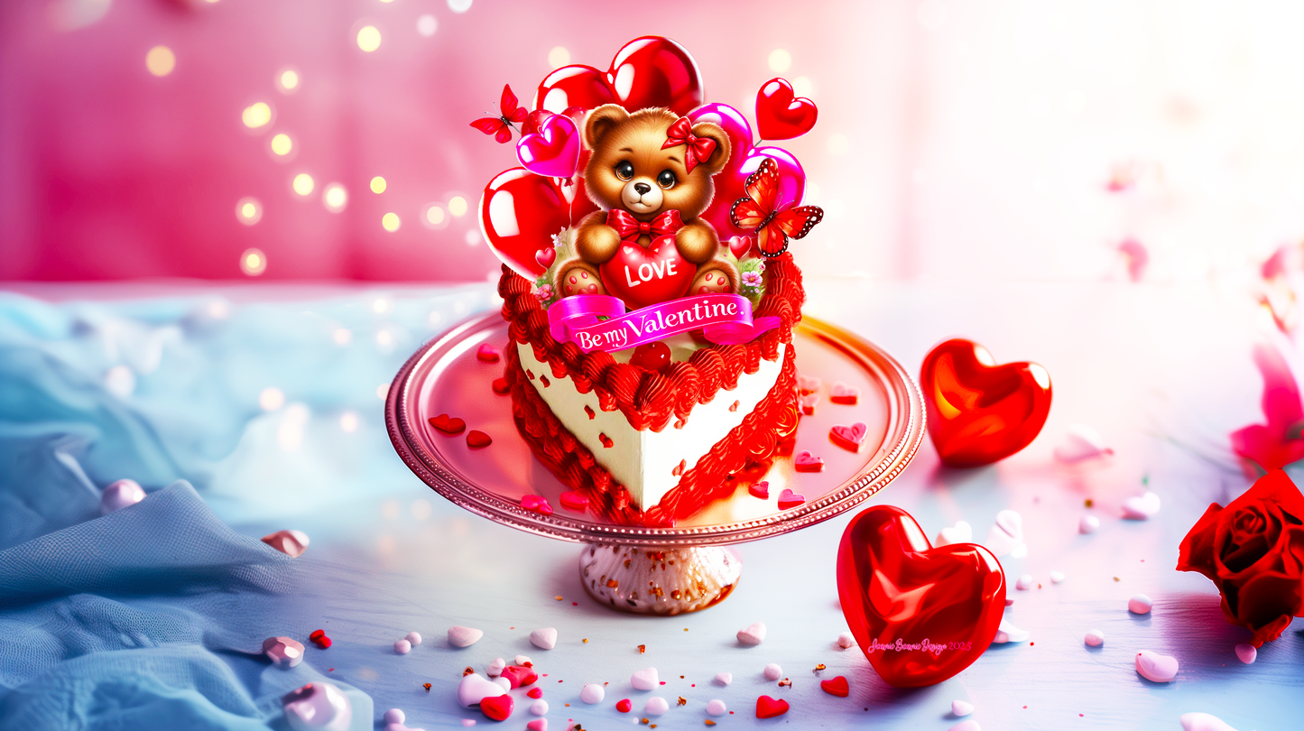 Cute Valentine Animals Party Printables Bundle – Cake, Cupcake & Cookie Toppers, Valentine Cards