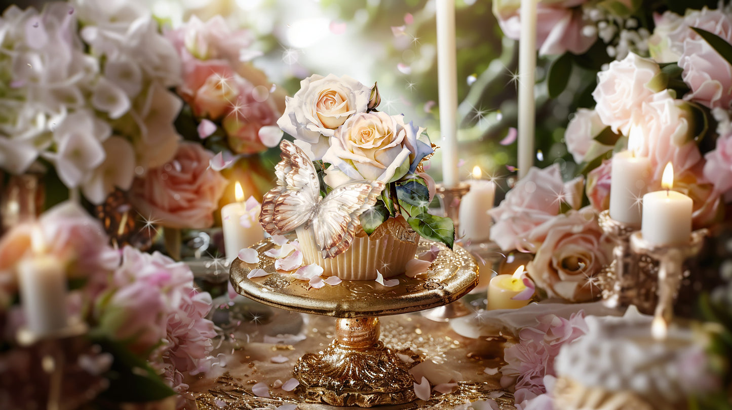 Romantic Garden Wedding Printable Collection | Cake Wraps, Edible Toppers, Reception Signs, Table Cards, Favor Boxes & More
